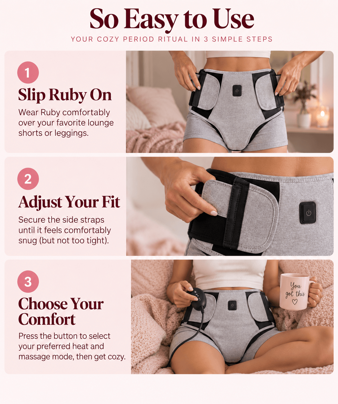Ruby - 3-in-1 Cramp Relief Wrap